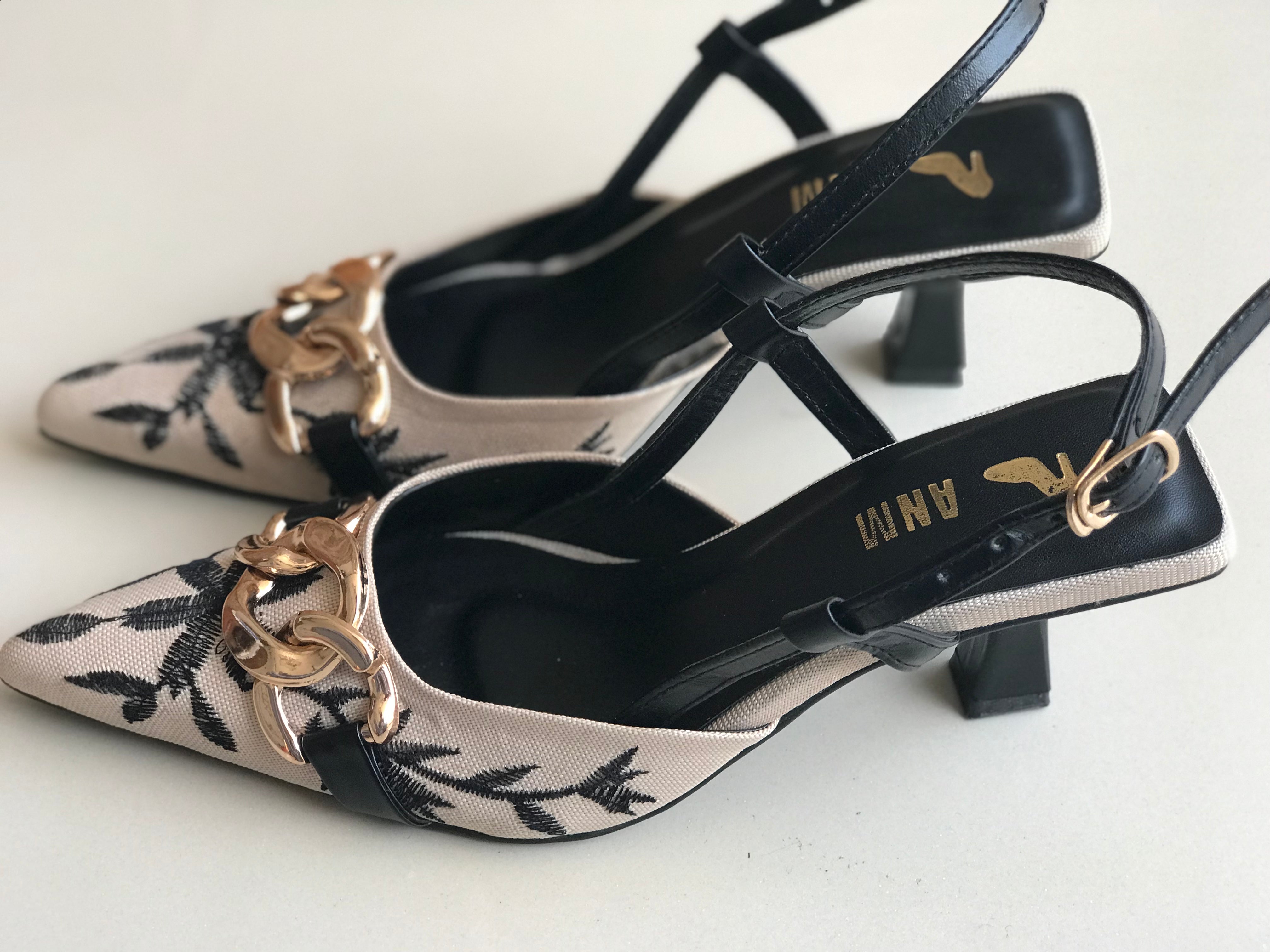 Luxury Floral Embroideries Heels for Women