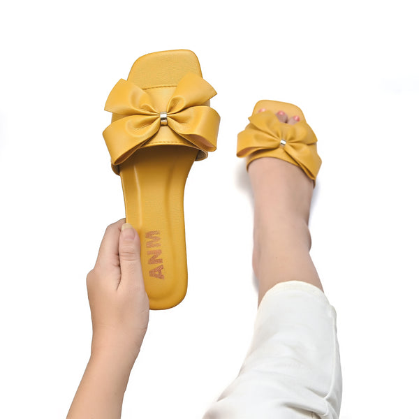 Boo-Tie Slippers (Yellow)