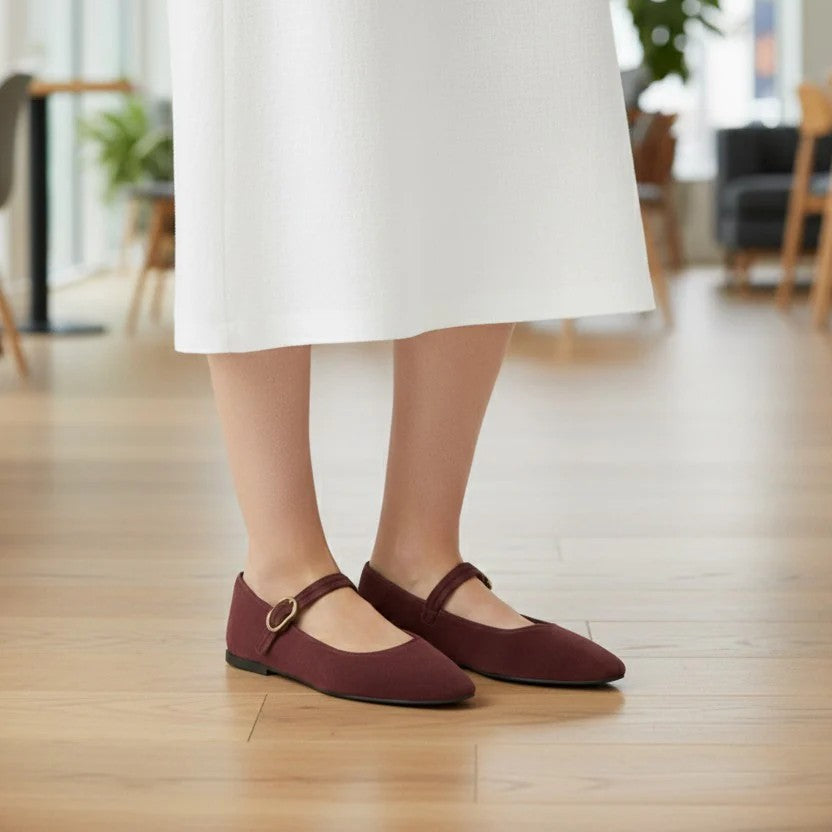 Academia Noir Maroon flats