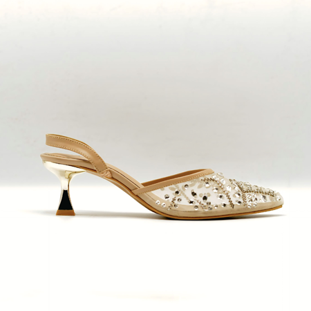 Pearl Touch Slingback Heels for girls