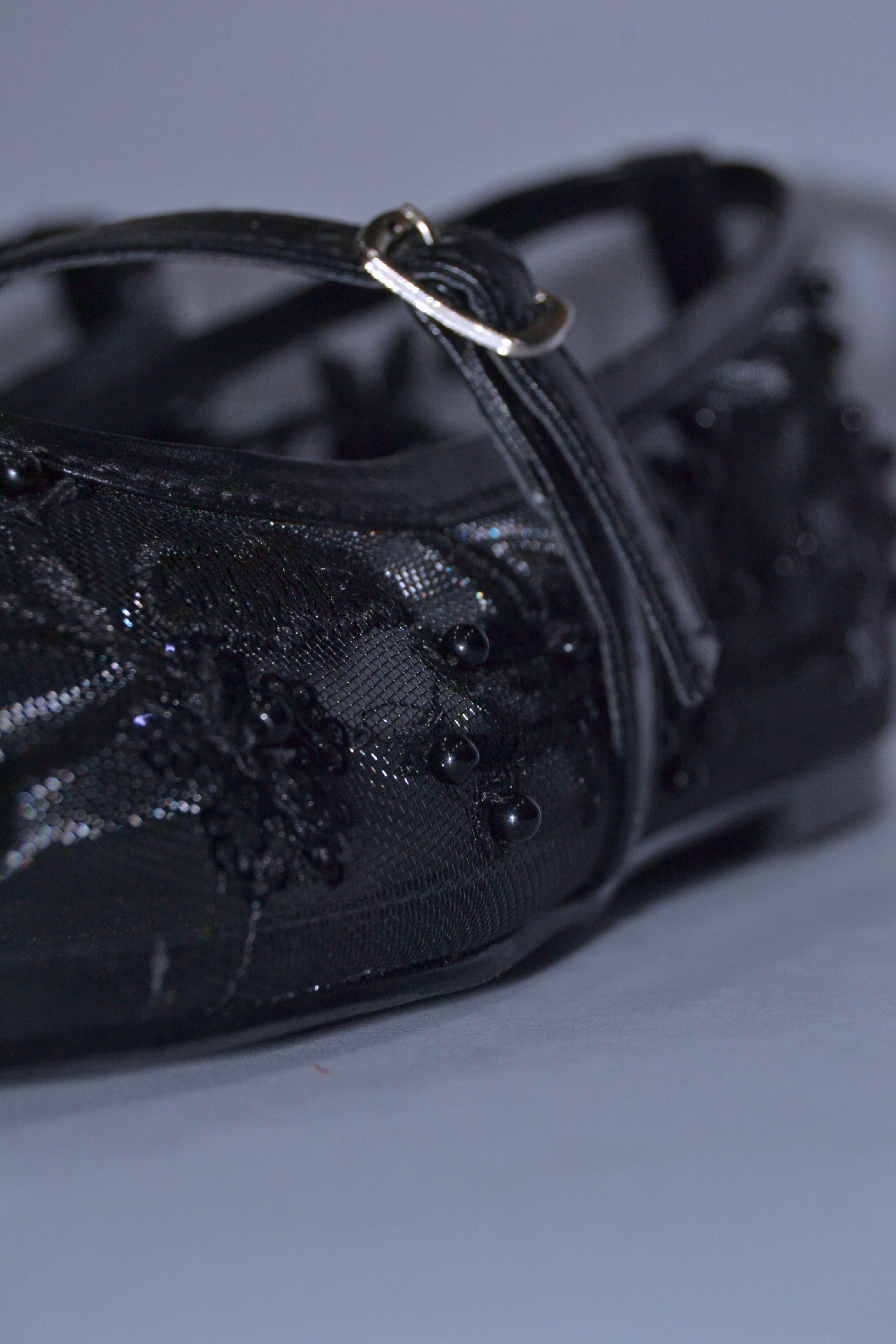 Rose Merry Black Ballet Pumps Shoes