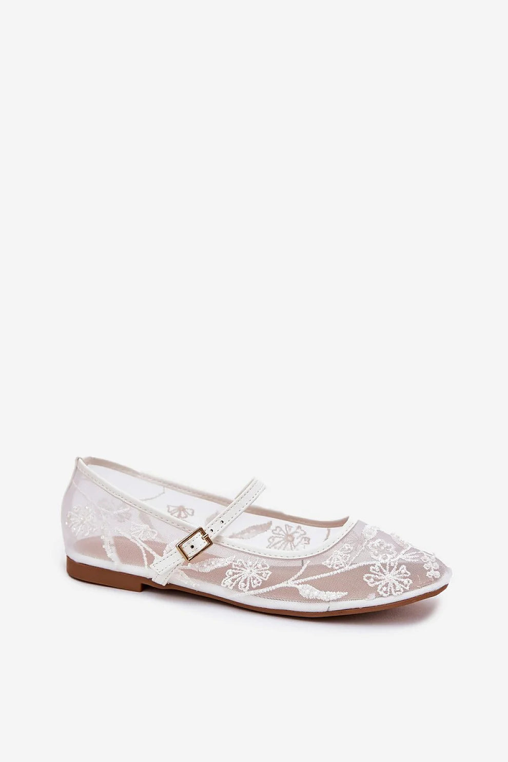 Rose Merry white Ballet Pumps Shoes