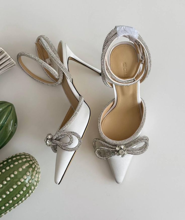 Celestia White Pointed Toe Stiletto Heels