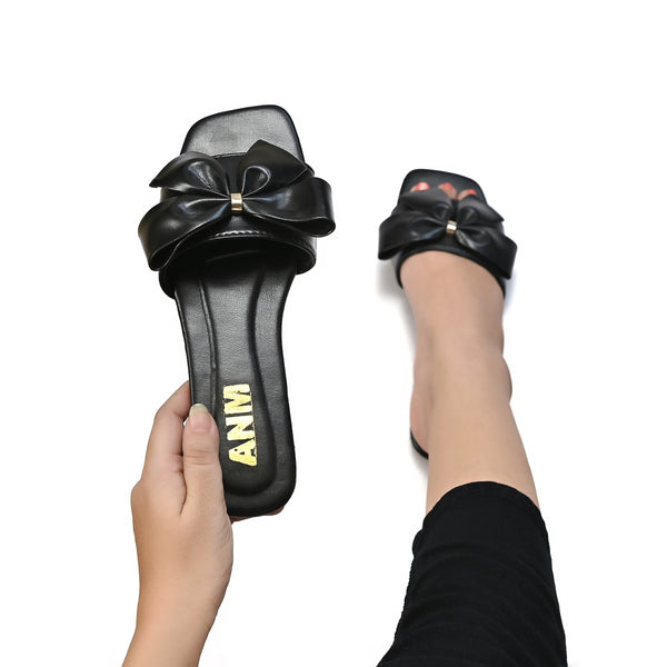 Boo-Tie Slippers (Black)