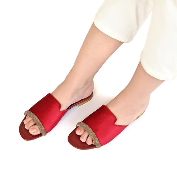 ANM Velvety Slides (Maroon)