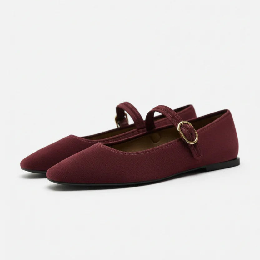 Academia Noir Maroon flats